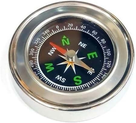60mm Diameter Magnetic Compass Small Stainless Steel for School Activities Camping Physics Lab Experiments