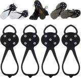 Anti-Slip Spikes Crampons with 5 Steel Teeth 2 Pairs for Traction on Ice and Snow