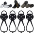Anti-Slip Spikes Crampons with 5 Steel Teeth 2 Pairs for Traction on Ice and Snow
