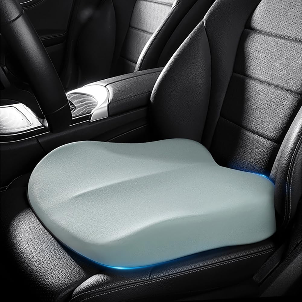 Car Seat Cushion Memory Foam 42x42x10cm Blue Comfort Support Pad for Vehicle Seats