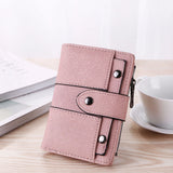 Women's Faux Leather Wallet Pink Coin Purse Card Holder