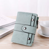 Women's Light Green Faux Leather Wallet with Card Holder - 1 Piece