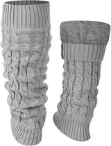 Women's Light Grey Leg Warmers 2 Pairs Warm Soft Comfortable Winter Accessory