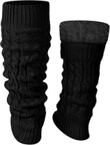 Women's Leg Warmers Warm Black 2 Pairs