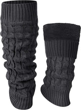 Women's Leg Warmers Warm Dark Grey 2 Pairs