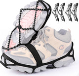 Anti-Slip Snow Shoes Covers Ice Grips Traction Cleats for Boots Shoes Size 38-43 2 Pairs