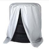 4-Piece Silver Waterproof Winter/Summer Car Tyre Covers - 73cm x 110cm