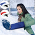 2 in 1 Car Ice Scraper and Window Cleaner Set Red and Blue 2 Pieces