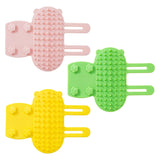 3 Pack Adjustable Silicone Massage Cat Grooming Brush Self-Cleaning Corner Wall Mounted Cat Scratching Comb for Table Legs