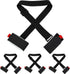 Adjustable Ski Carrier Bag for Skis and Poles - Black (4 Pack)