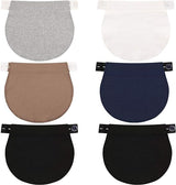 Adjustable Elastic Belly Bands 6 Pack - Maternity Support Belts for Pregnant Women - Black Grey White Dark Blue Khaki