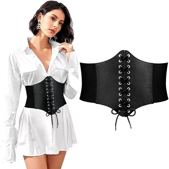 Women's Waist Cincher Corset Belt - 73cm Size S - Black Slimming Waistband for Pants
