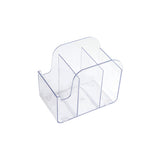Multifunctional Transparent Desk Organizer with 3 Compartments - Pen Holder and Stationery Storage for Office Supplies