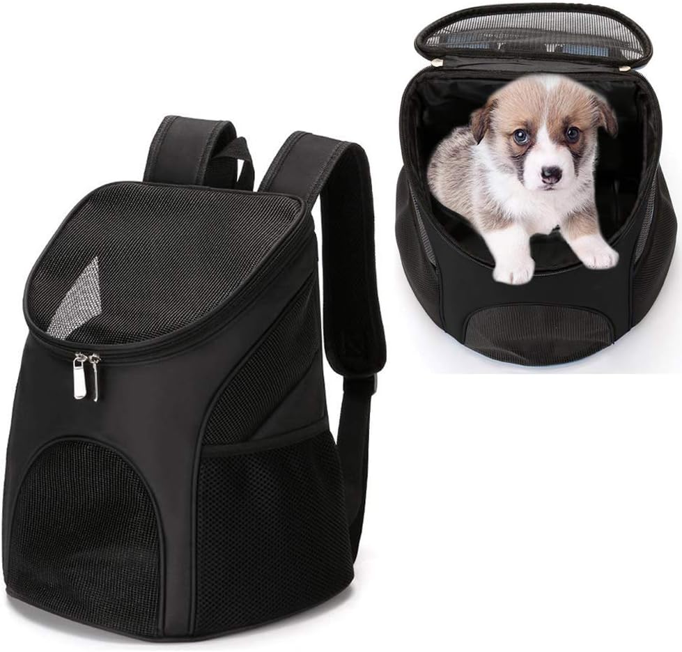 Pet Carrier Backpack for Dogs and Cats Travel Bag up to 8kg 36 × 31 × 45 cm Black