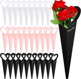 Flower Wrapping Paper 46.5x18cm White Pink Black 30 Sheets Gift Bouquet Packaging