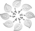 Stainless Steel Tafelkleedgewichten Leaf Shaped Multifunctional 5x7cm Silver 8 Piece Set
