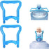 Blue Water Jug Handle 2 Pack with 5 Gallon Water Bottle Cap Heavy Duty Kettle Clamp