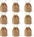9 Pack Kraft Paper Gift Boxes with Jute String for Treats Party Wedding Favors