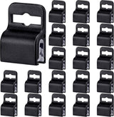 20 Black Card Holder Clips for ID Cards & Access Passes