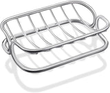 Silver Self-Draining Soap Dish for Bathroom & Shower - 1 Piece