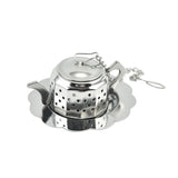 Fun Teapot Shaped Stainless Steel Loose Tea Strainer Reusable Tea Infuser Gift for Tea Lovers 1 Set