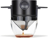 Reusable Stainless Steel Pour Over Coffee Dripper Filter Holder for Sustainable Slow Coffee at Home & Travel Black