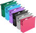 A4 Hanging Folders Set of 6 with Extendable Bottom Large Capacity Plastic Filing Folders with Tabs for Filing Cabinet