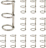 15mm Silver Metal Binder Rings 12 Pack Loose Leaf Hinged Rings for Scrapbooking Planner Crafting