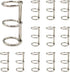 15mm Silver Metal Binder Rings 12 Pack Loose Leaf Hinged Rings for Scrapbooking Planner Crafting