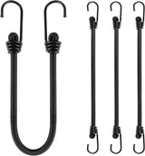 4 Pack Heavy Duty Elastic Luggage Straps with Hooks 30cm 12inch for Camping Hiking Car Bike Motorcycle