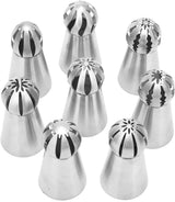 8-Piece Piping Nozzles Set for Cake Cupcake Cookies - Flower Decoration Tools