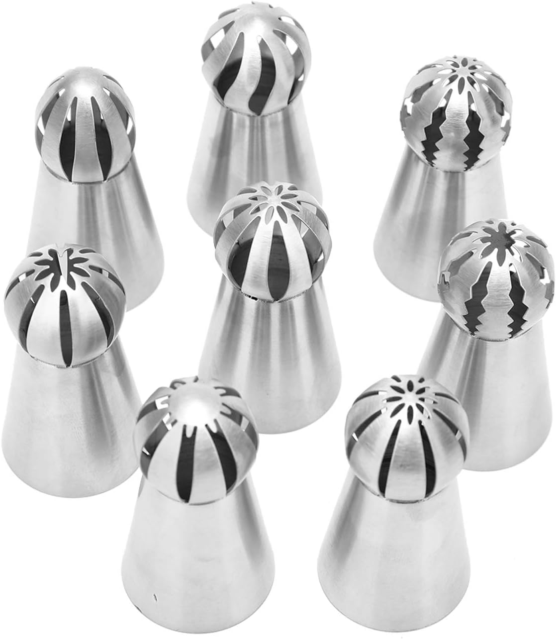 8-Piece Piping Nozzles Set for Cake Cupcake Cookies - Flower Decoration Tools