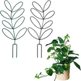 Plant Support Metal Leaf Shaped Plant Climbing Trellis 32x13 cm 2 Pack for Potted Plants