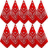 10 Pack Red Paisley Bandanas 55x55cm Polyester Headband Scarf Tie Accessories