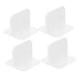 4-Piece White Anti-Slip Fence Base Stabilizer Set for Fence Support and Safety