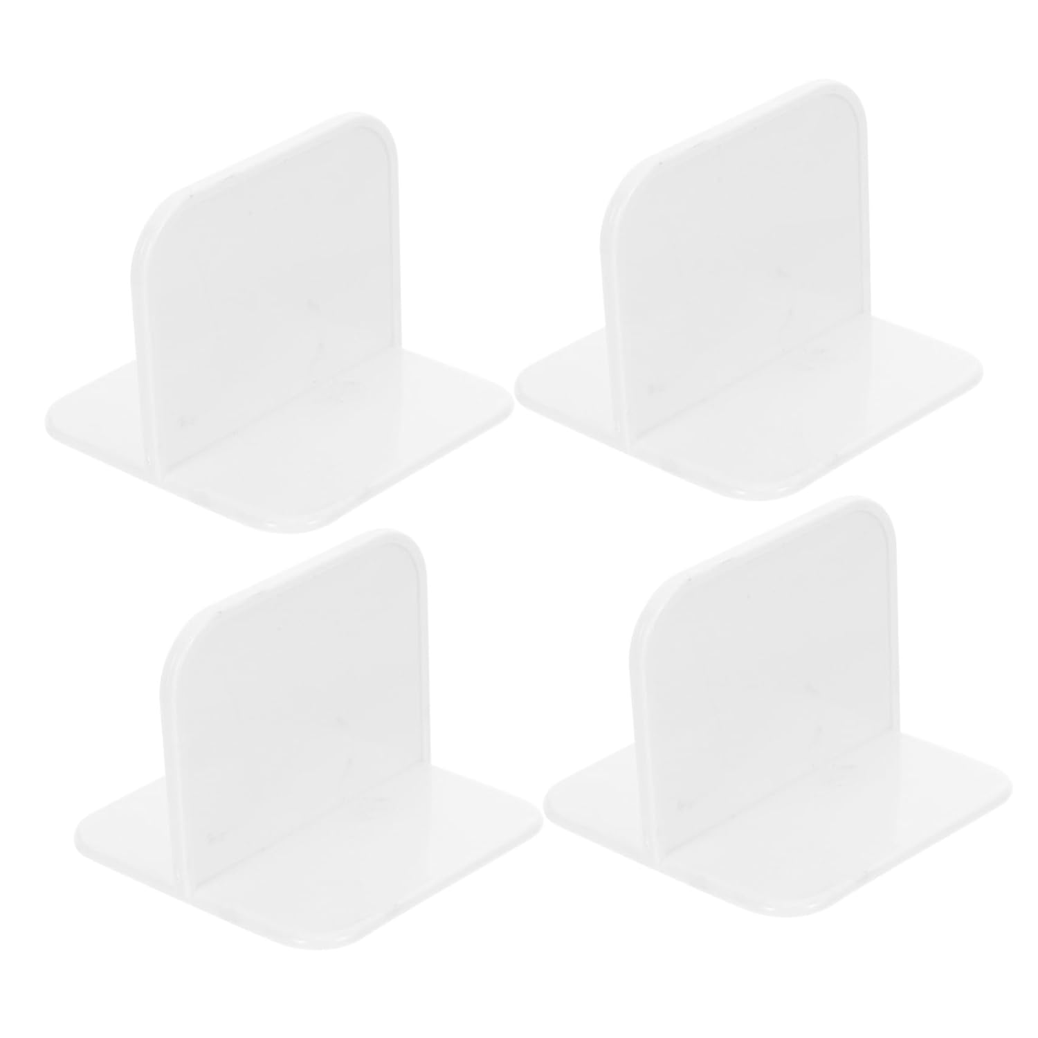 4-Piece White Anti-Slip Fence Base Stabilizer Set for Fence Support and Safety
