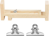 Adjustable Wooden Bracelet Weaving Frame with Double Scale 2 Clamps for DIY Bracelet Belt Keychain Making