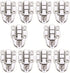 10 Pack Silver Hasp Locks 59mm with Screws Universal Chest Hardware Secure Locking Solution