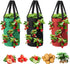 3 Pack Hanging Strawberry Planter Bags with 12 Holes Reusable Felt Grow Bags for Vegetables Herbs Flowers Ideal for Garden Balcony 20x37cm