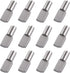 60 Silver 5mm Metal Spatula-Shaped Cabinet Support Pins for Kitchen and Wardrobe Shelves