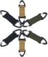 6-Piece Triangular Carabiner Hooks Set 3 Colors Multi-functional for Keys Outdoor Use and Organizing
