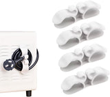 4 Pack Self-Adhesive Cable Clips - Silicone Cable Organizer for Desk & Car - Cable Holders
