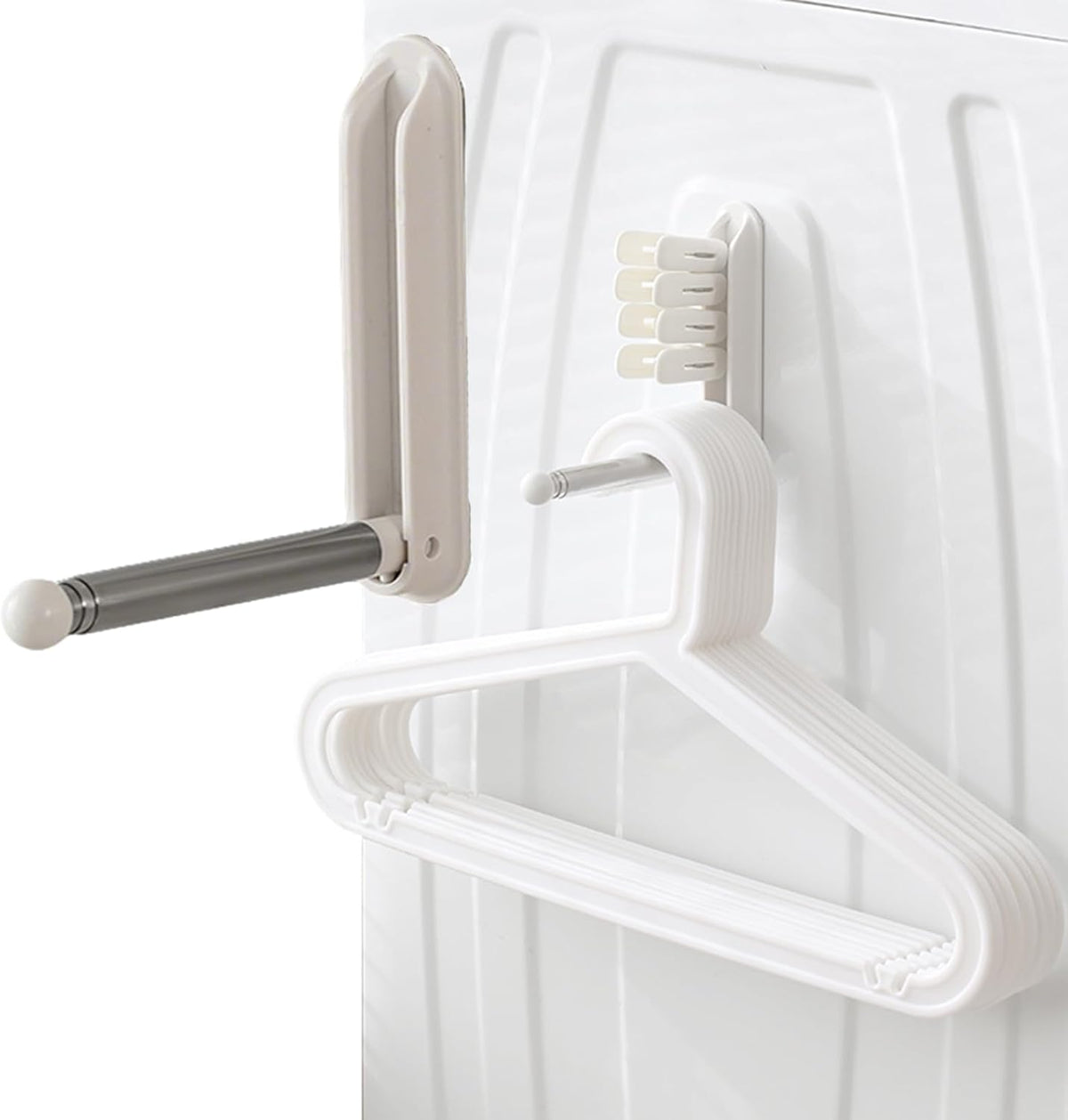 Foldable Clothes Hanger Holder Magnetic Self Adhesive Space Saving Organizer for Hangers 1 Piece