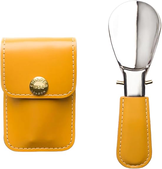 1 Piece Stainless Steel Shoe Horn Durable Extra Strong Yellow