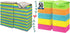 16"X12"Microfiber Cleaning Cloth - Pack of 50 100 Pack Reusable Shop Towels with 5 Colors (Green/Blue/Yellow/Orange/Pink), 12"X12"