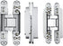 6inch Hidden Door Hinges Invisible Hinges Concealed Hinges Zinc Alloy 180 Degree Swing Hinge 3 Way Adjustable Butt Hinge 6 x 2.5 x 1 inch (Silver Pack of 3)
