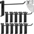 Gridwall Hooks - 4 Inch Heavy Duty Black Display Hooks for Grid Wall Panel Hanging (12Pcs)
