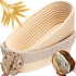 Bannet Bread Proofing Basket 2 pack 10 inch Oval Basket with Liner, Bread Proofing Basket Perfect for Professial & Home Sourdough Bread Baking, Artisan Sourdough Bread (Set of 2 pack 10" Oval)