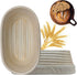 [Upgraded] Bannet Bread Proofing Basket 2 pack 10" Oval With Liner, Natural Rattan Bread Basket Perfect for Professial & Home Sourdough Bread Baking, Artisan Sourdough Bread. (Set 2 pack 10" Oval)