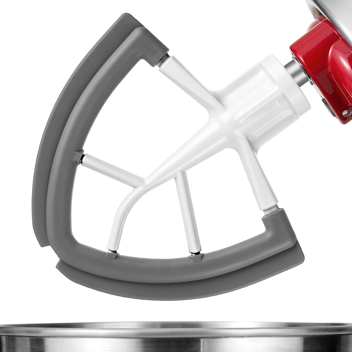 Flex Edge Beater For Kitchenaid Mixer Accessory,Kitchen Aid Attachments For Mixer,Fits Tilt-Head Stand Mixer Bowls For 4.5-5 Quart Bowls,Beater With Silice Edges,Grey